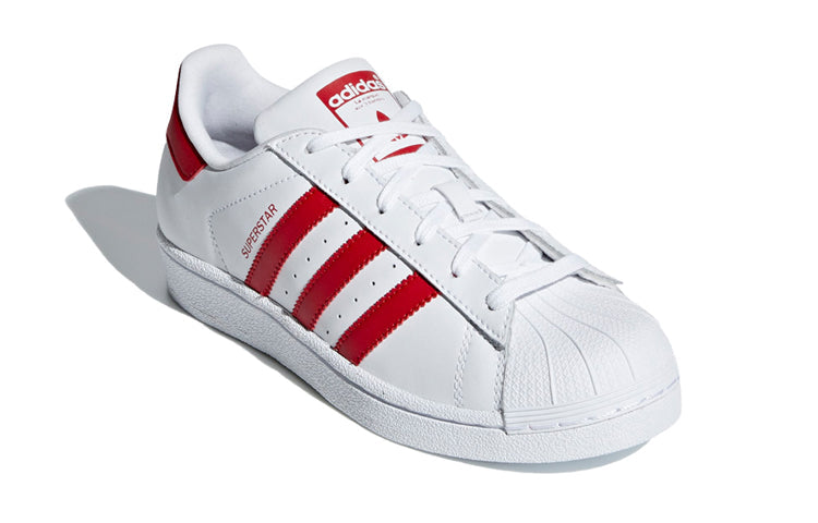 (GS) adidas Superstar J 'White Scarlet' CG6609