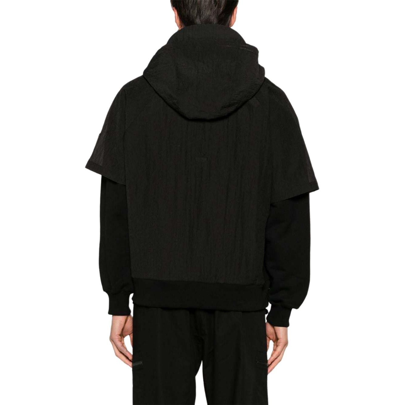 A-COLD-WALL* Overlay Crinkled Hoodie 'Black' ACWMW192-ONYX