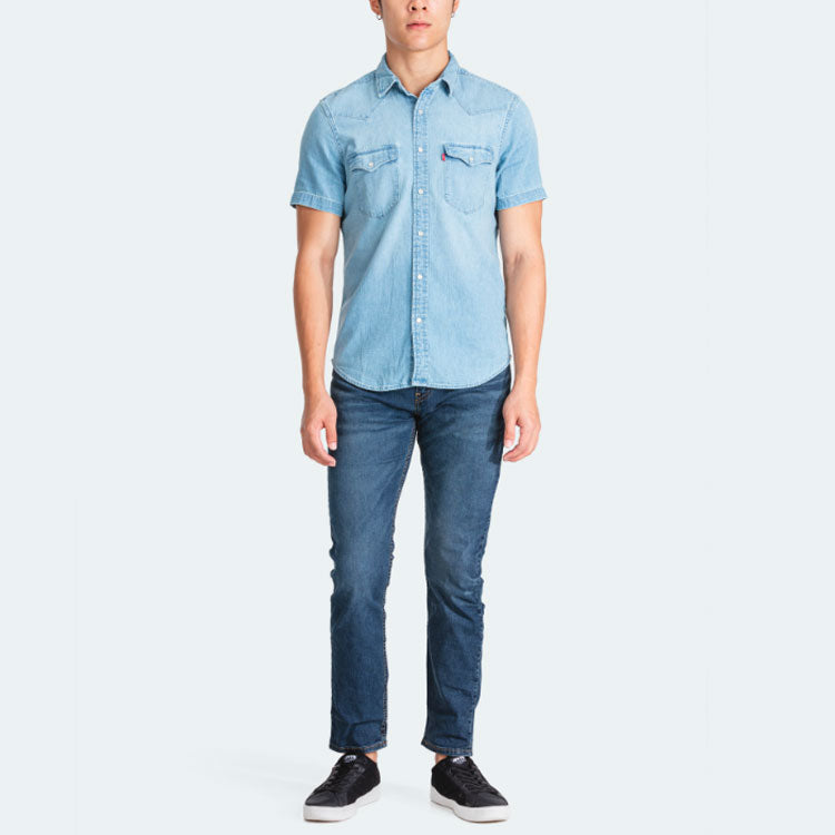 Men's Levis Pocket Denim Short Sleeve Shirt Denim 86626-0001