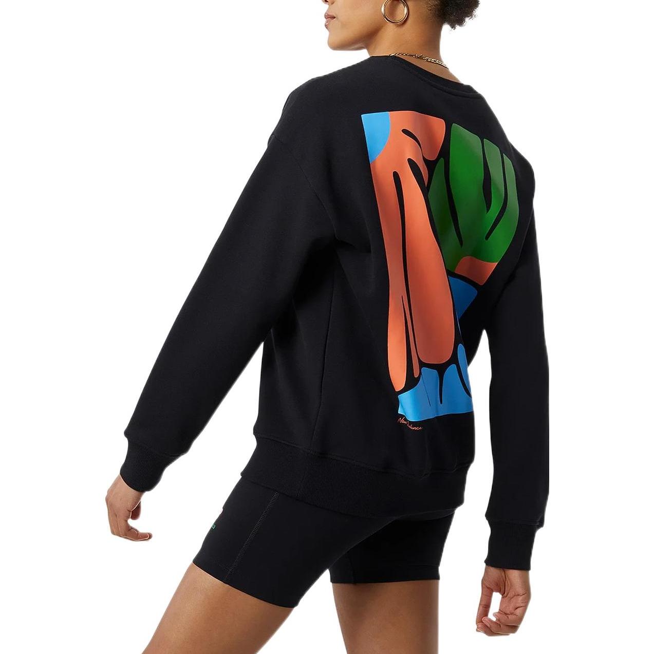 (WMNS) New Balance Athletics Kim Van Vuuren Sweatshirt Asia Sizing 'Black' WT23550-BK