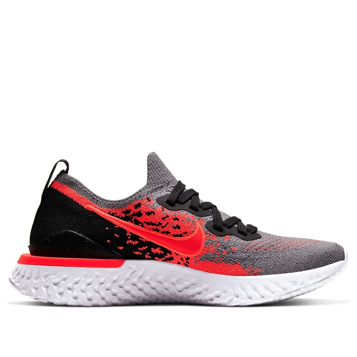(GS) Nike Epic React Flyknit 2 'Cool Grey Bright Crimson' AQ3243-014