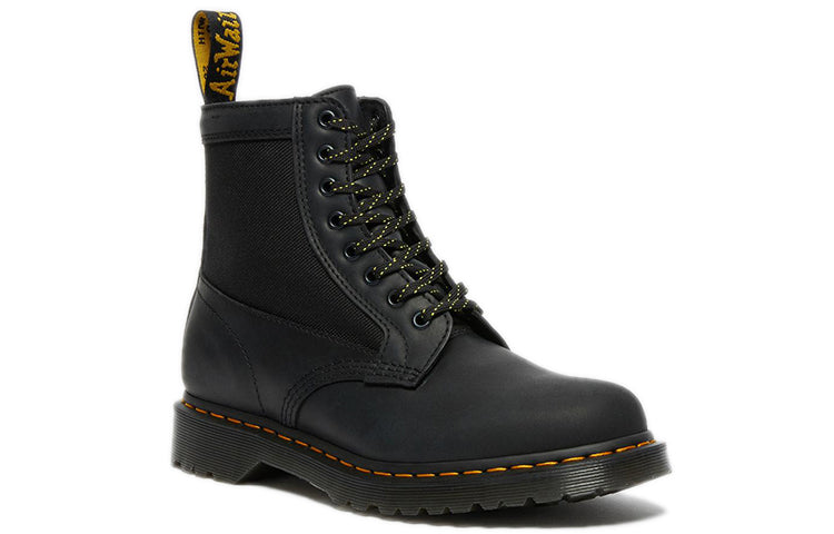 Dr. Martens 1460 Panel Leather Lace Boots Black/Yellow 26912001