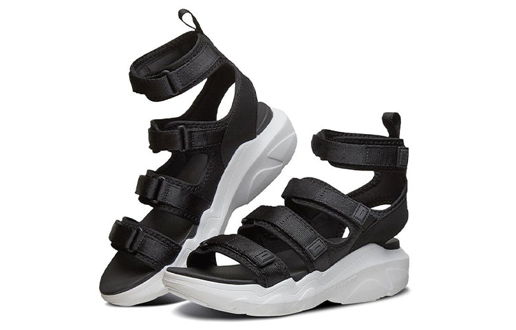 (WMNS) Skechers Dlt-A High-Top Sandals Black/White 66666209-BKW