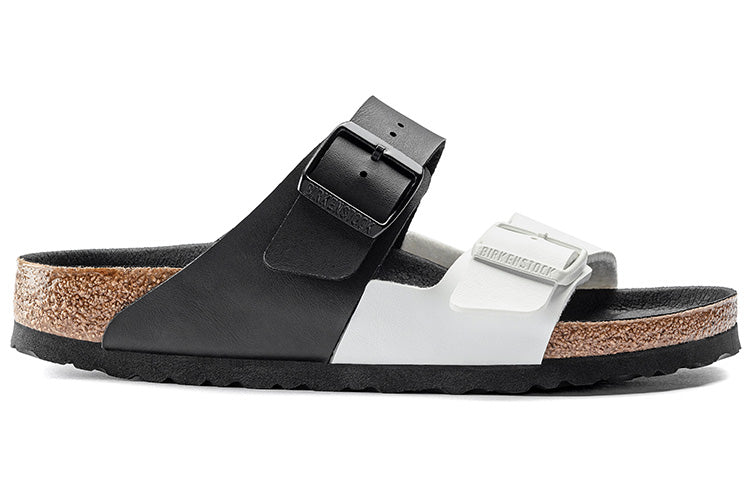 Birkenstock Arizona Series Fashion Black White Colorblock Version Sandals 1019703