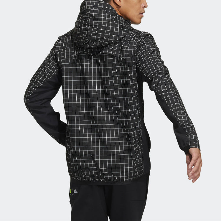 adidas WND Sports Windproof Hooded Jacket Black GL8684
