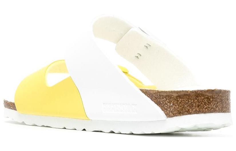 (WMNS) Birkenstock Arizona Split Birko Flor Narrow Fit Sandals 'White Lime Sour ' 1019754