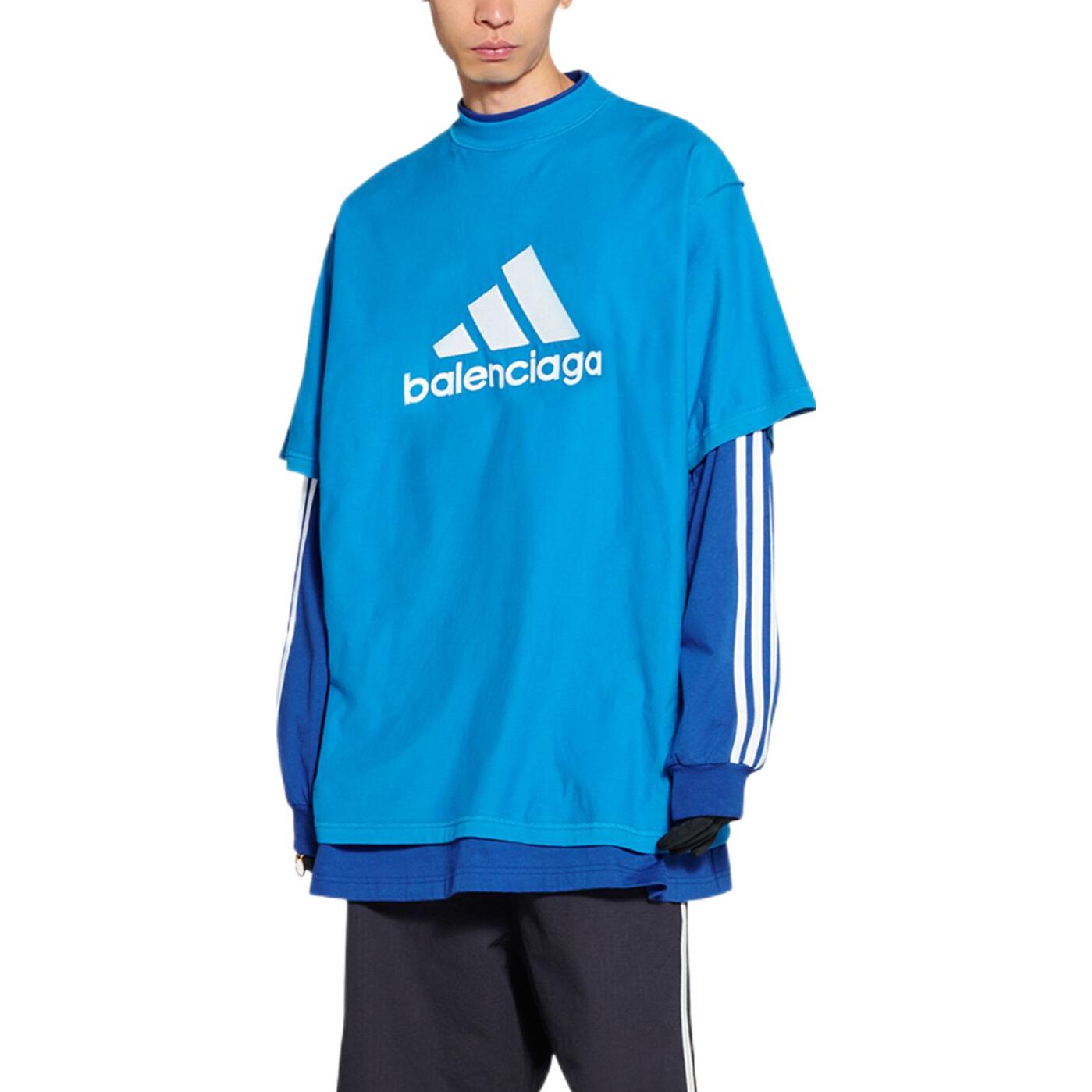 Balenciaga x adidas Oversized T-Shirt 'Blue' 731769TNVP34024