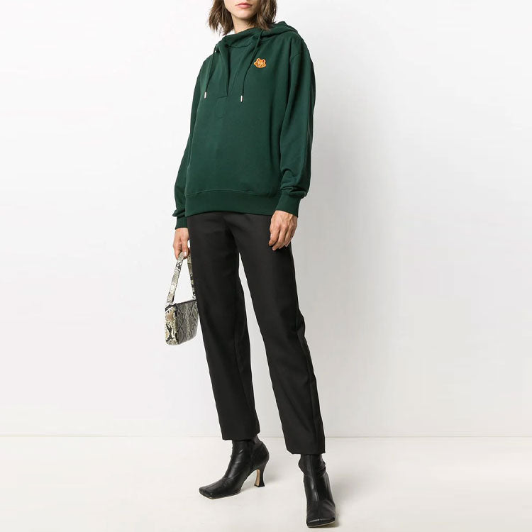 (WMNS) KENZO FW20 Tiger Head Logo Hoodie Pine Green FA62SW6614MO-53