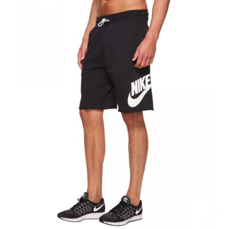 Nike Large Logo Printing Elastic Waistband Drawstring Sports Shorts Black 905299-010