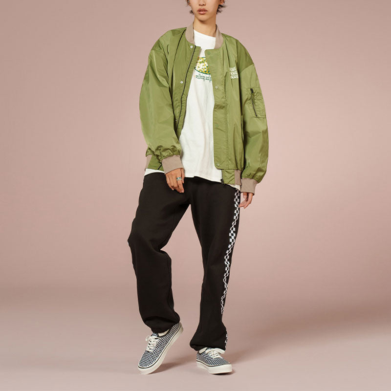 (WMNS) Vans Triple Logo Baseball Jacket 'Green' VN000BZEZBF