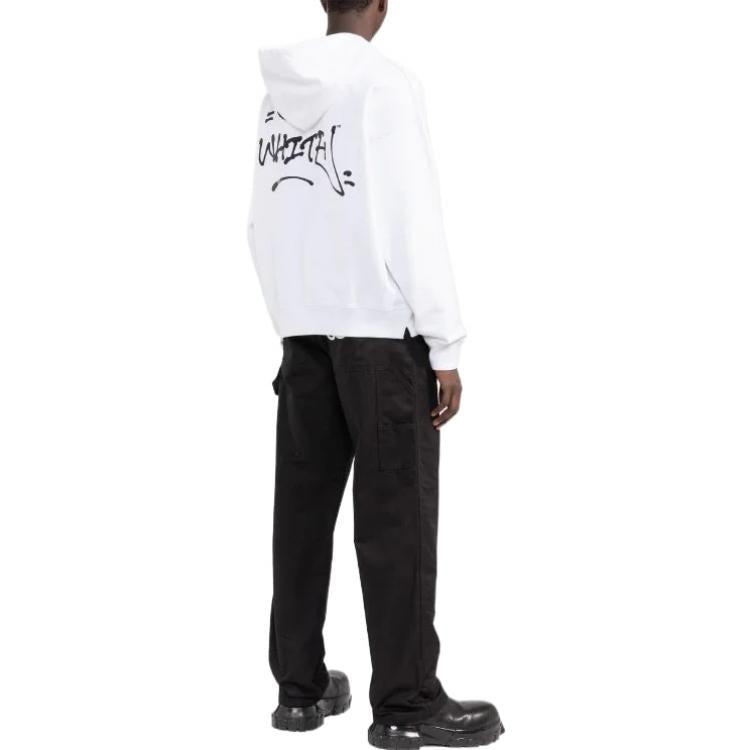 Men's Off-White FW22 Alphabet Logo Printing Drawstring Loose Fit White OMBB085S22FLE0070120