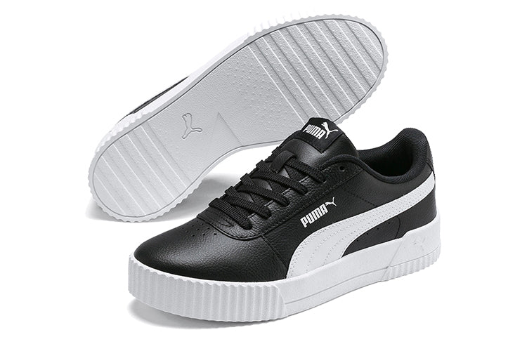 (WMNS) PUMA Carina Leather 'Black White' 370325-16