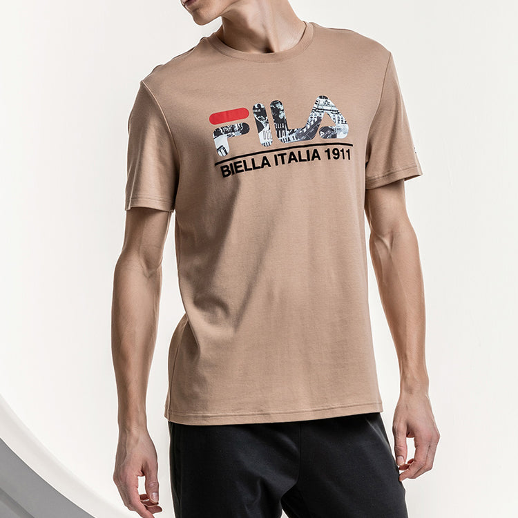 Men's FILA Alphabet Printing Short Sleeve T-Shirt F61M018102F-DK