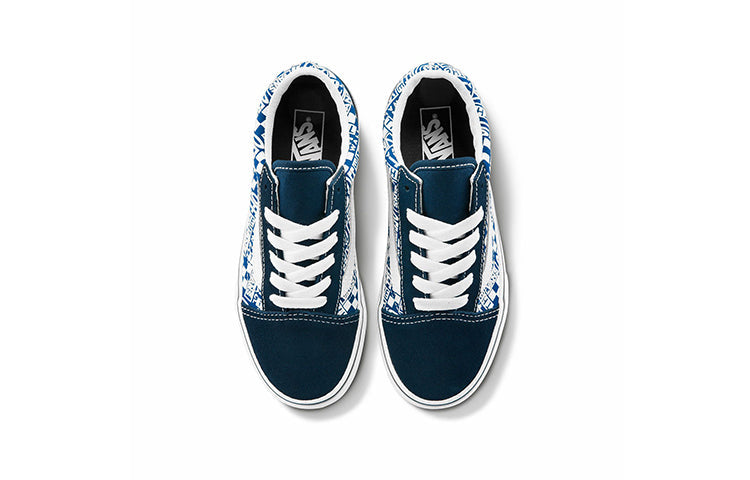 (PS) Vans Old Skool Logo pattern 'Blue White' VN0A4BUU3U1
