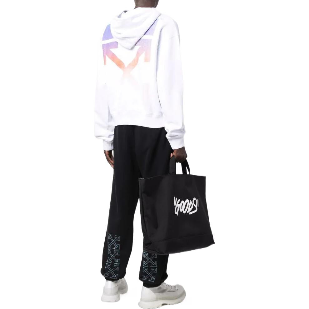 Men's Off-White SS22 Solid Color Logo Printing Long Sleeves Version White OMBB037F21FLE00501840184