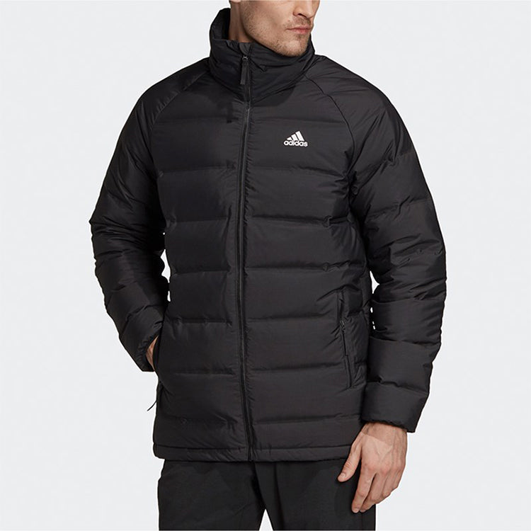 adidas Helionic Stand Collar Stay Warm Casual Sports Down Jacket Black FT2528