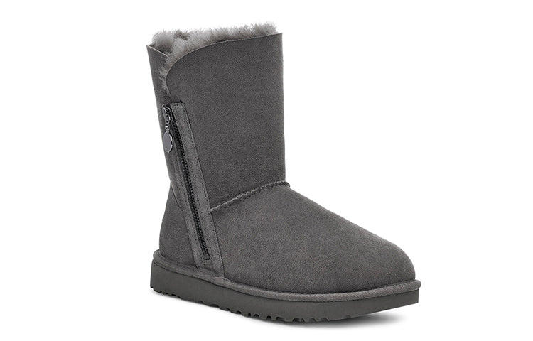 (WMNS) UGG Bailey Zip Short Fleece Lined Gray 1112480-GREY