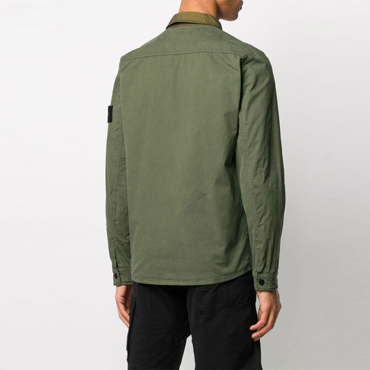 Men's STONE ISLAND Splicing Cargo Jacket Green 721510207-V0058