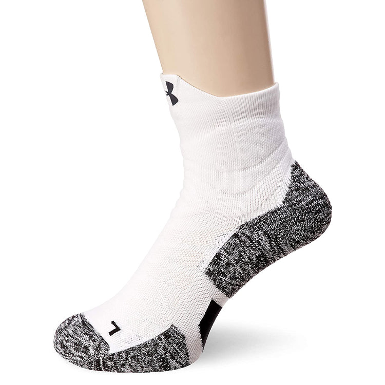 Under Armour Drive Quarter Basketball Socks 'White Grey' 1329366-100