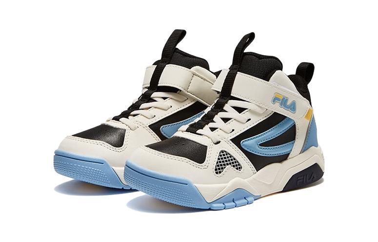 (GS) FILA High-Top Skate Shoes 'White Black Blue' K14B341301FBG