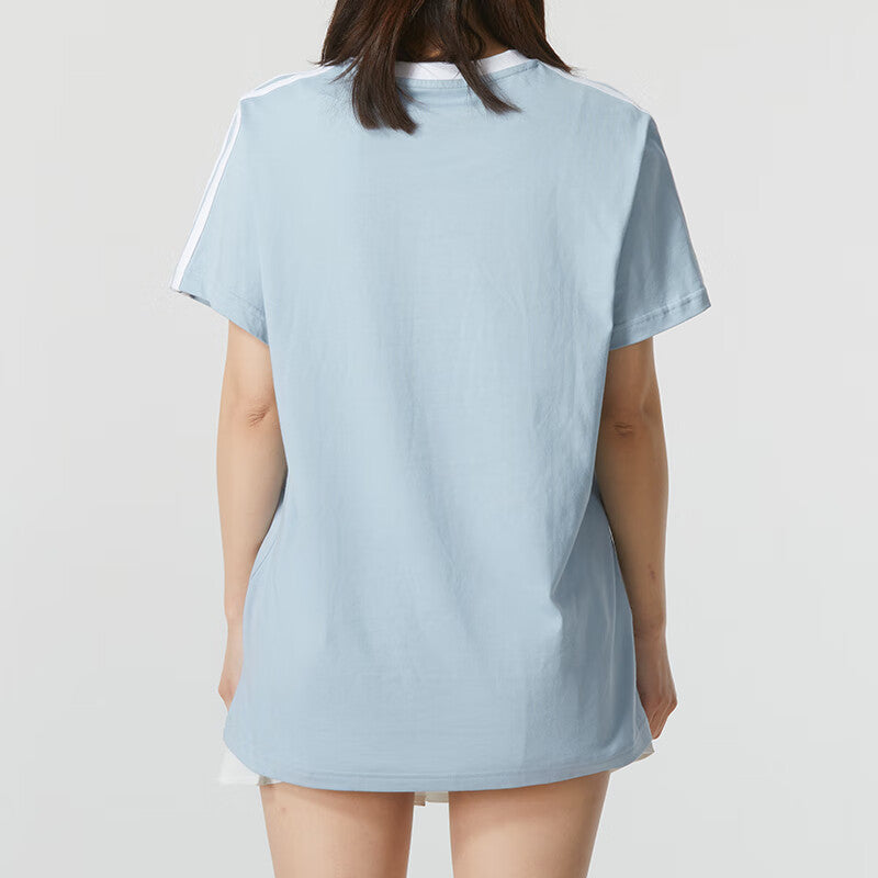 (WMNS) adidas 3-Stripe Breathable T-Shirt Asia Sizing 'Teal White' JI6979