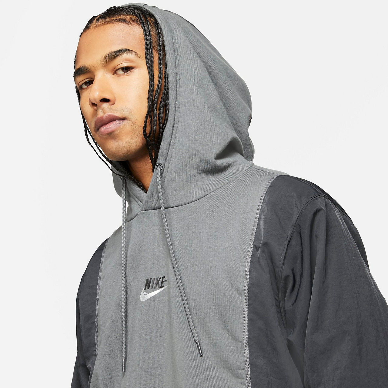 Nike Sportswear Hoodie 'Grey Black' DD5700-068