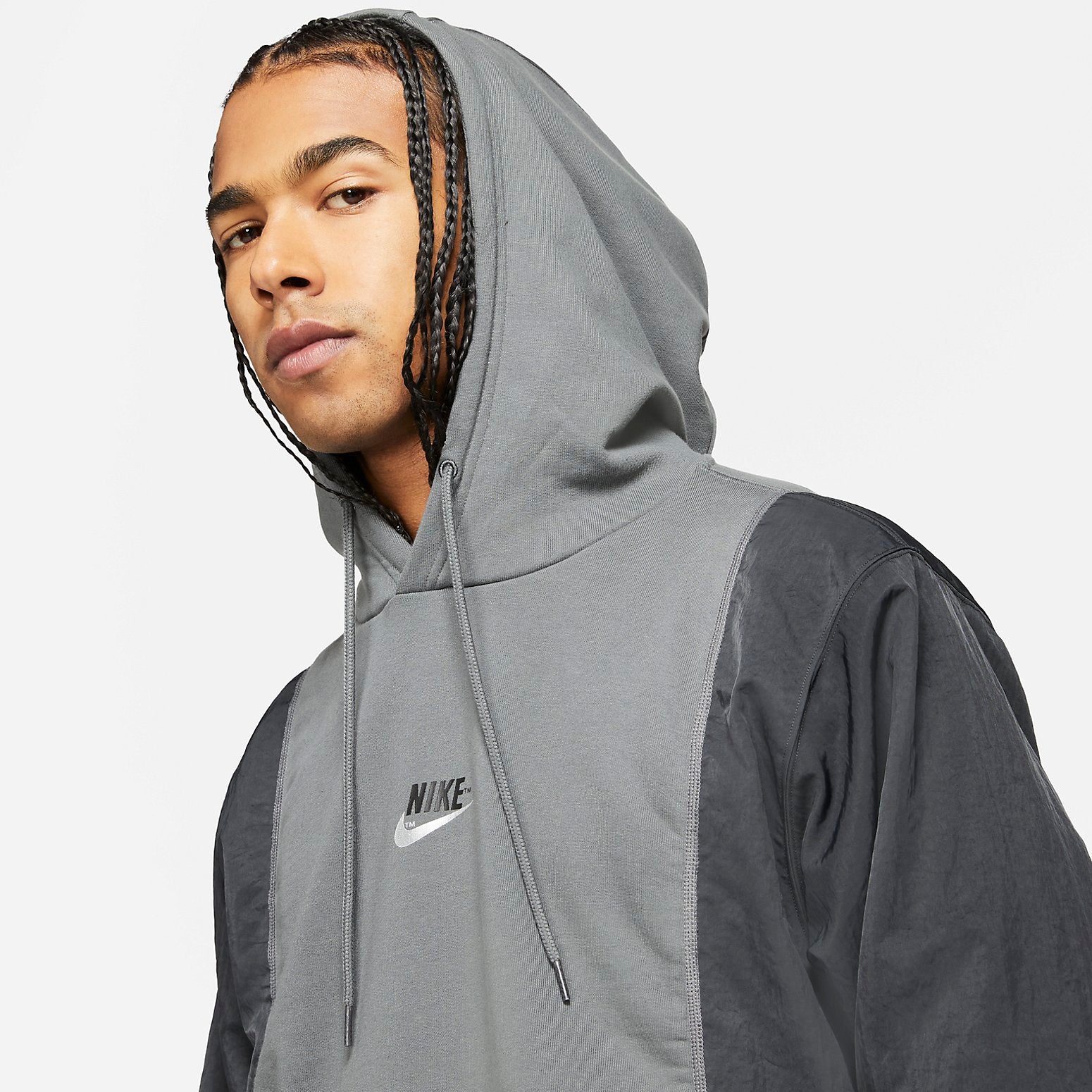 Nike Sportswear Hoodie 'Grey Black' DD5700-068