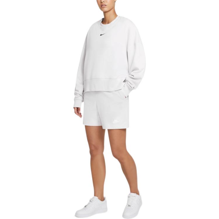 (WMNS) Nike Sportswear Collection Essentials Oversized Crew Sweatshirt 'White' DJ7666-511