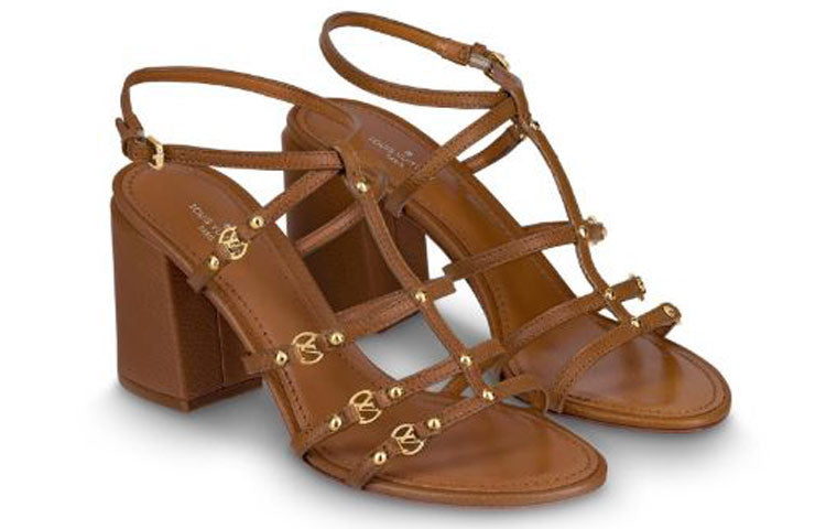 (WMNS) LOUIS VUITTON LV Roma Cowhide Sandals Brown 1A869R