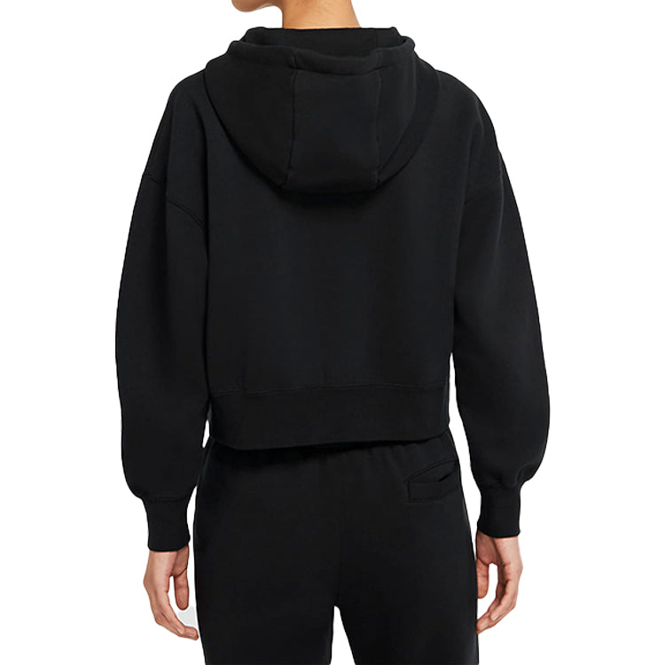 (WMNS) Air Jordan Fleece Pullover Hoodie Casual Sports Hoodie Black CV7737-010