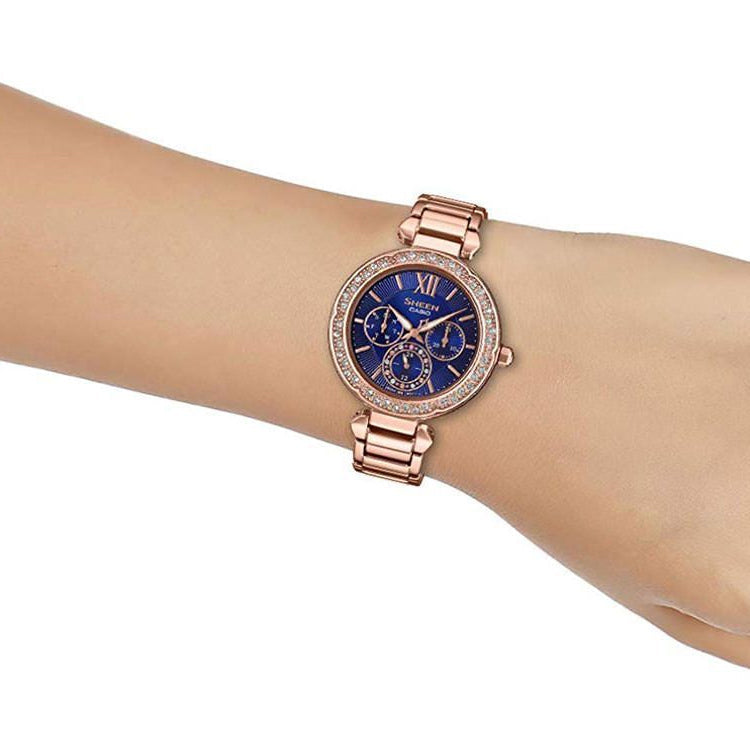 CASIO SHEEN Series Three Dials Blue/Gold Blue DialGold Strap Blue DialGold Strap BlueGold Analog SHE-3061PG-2A