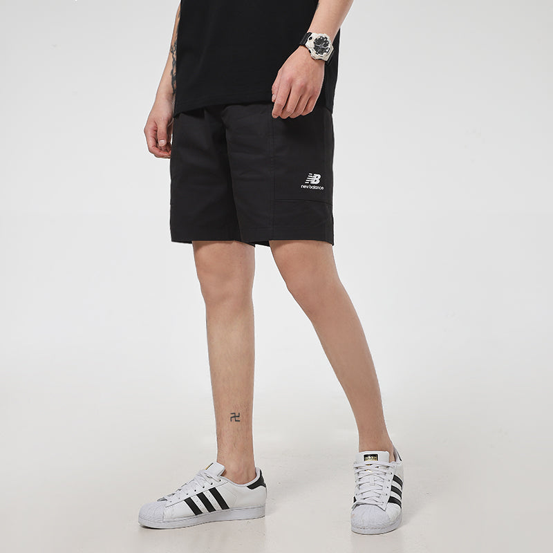New Balance Logo Short Asia Sizing 'Black' AMS12345-BK
