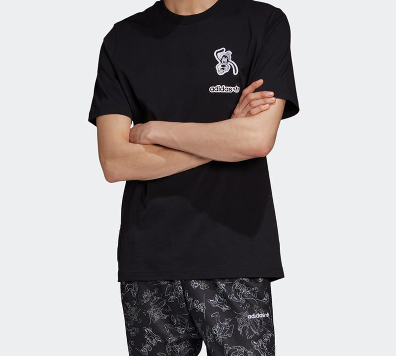 adidas x Disney Goofy Crossover Logo Short Sleeve Black GD6024