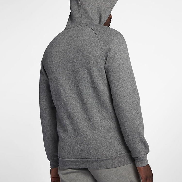 Air Jordan Air logo Printing Fleece Sports Hooded Jacket Gray 939998-091
