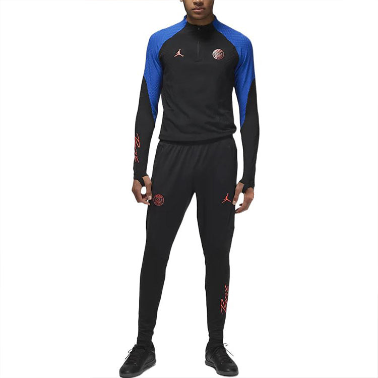 Air Jordan Solid Color Embroidered Sports Pants/Trousers Men's Black DN1265-010