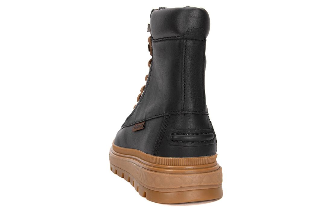 (WMNS) Timberland Ray City Moc Toe Chukka Boots 'Black Regenerative Leather' A5M3B015