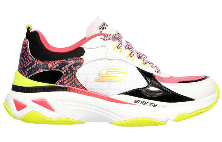 (WMNS) Skechers Energy Racer Low-Top Running Shoes White/Red/Black 149372-WBC