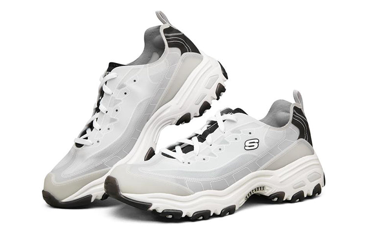 Skechers D Lites 1.0 Low Running Shoes White/Black 237156-WBK