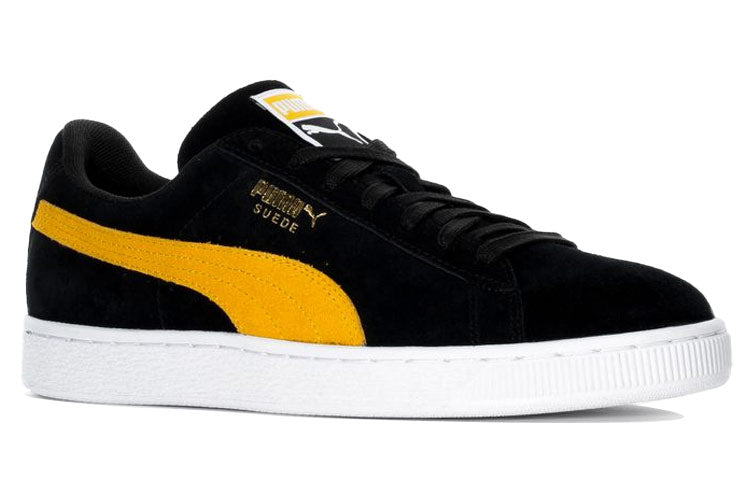 PUMA Suede Classic Low-Top Board Shoes Black/Yellow 365347-44