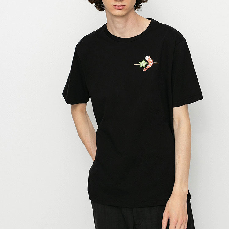 Men's Converse Pattern Casual Sports Short Sleeve Black 10021513-A02