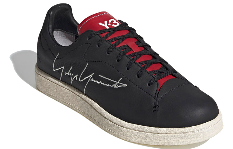 adidas Y-3 Yohji Court Shoes 'Black Red' FU9190