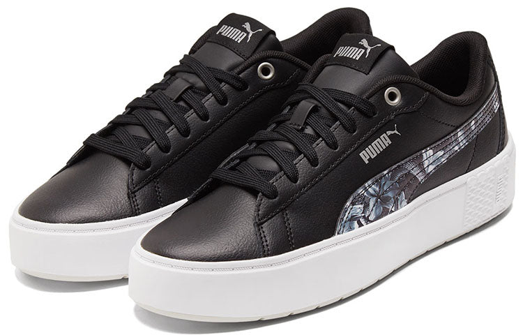 (WMNS) PUMA Smash Platform v2 Untamed Su Sneakers Black 368885-02
