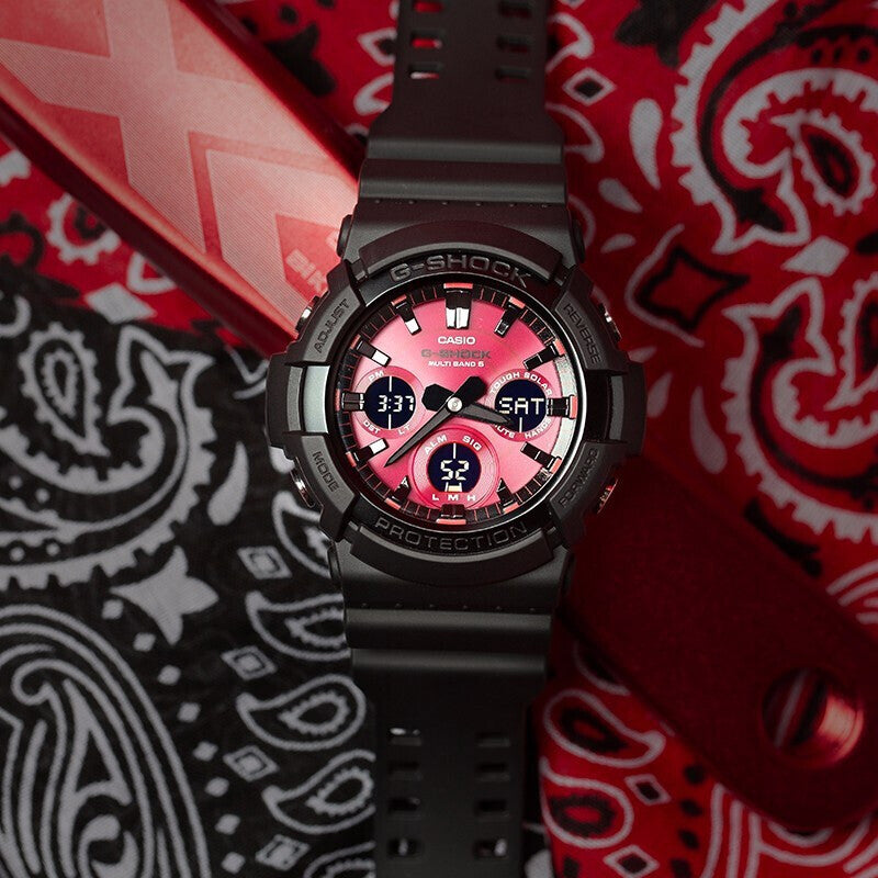 CASIO G-Shock Analog-Digital 'Black Red' GAW-100AR-1APRG