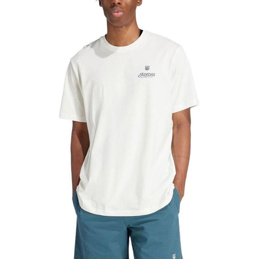 adidas Graphic Fire Trefoil T-shirt Asia Sizing 'Beige' IS2937