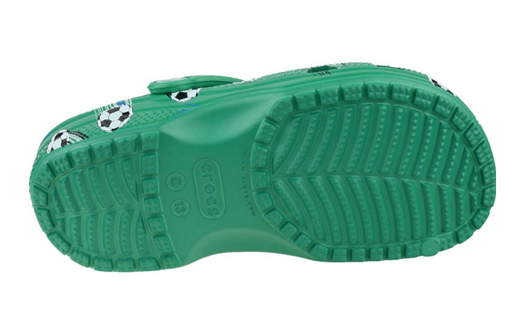 (GS) Crocs Classic Sports Ball Clogs 'Green White' 206417-3TJ