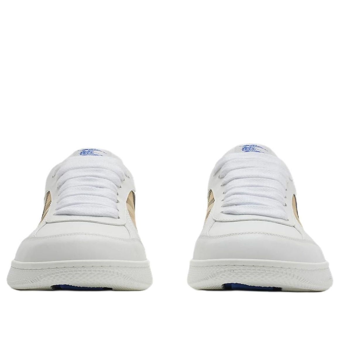 Burberry 26 Leather and Check Terrace Sneakers 'White Sand' 81086491