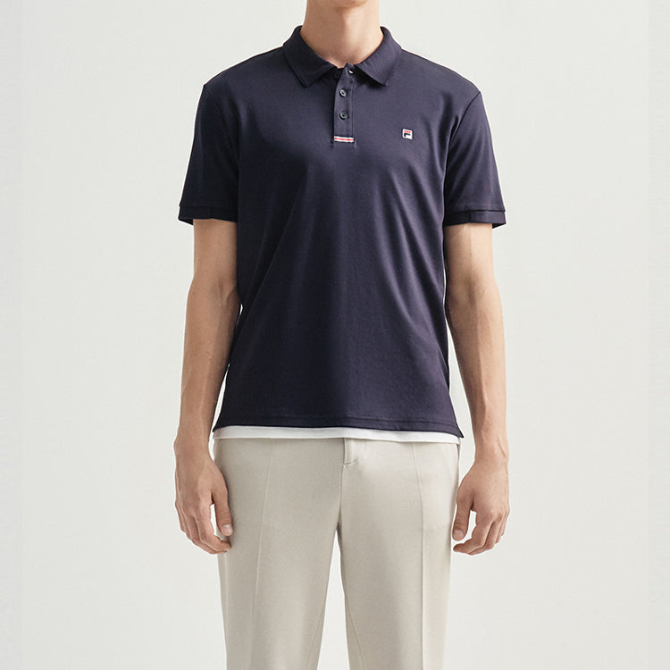 Men's FILA Short Sleeve Navy Blue Polo Shirt F11M031106F-NV