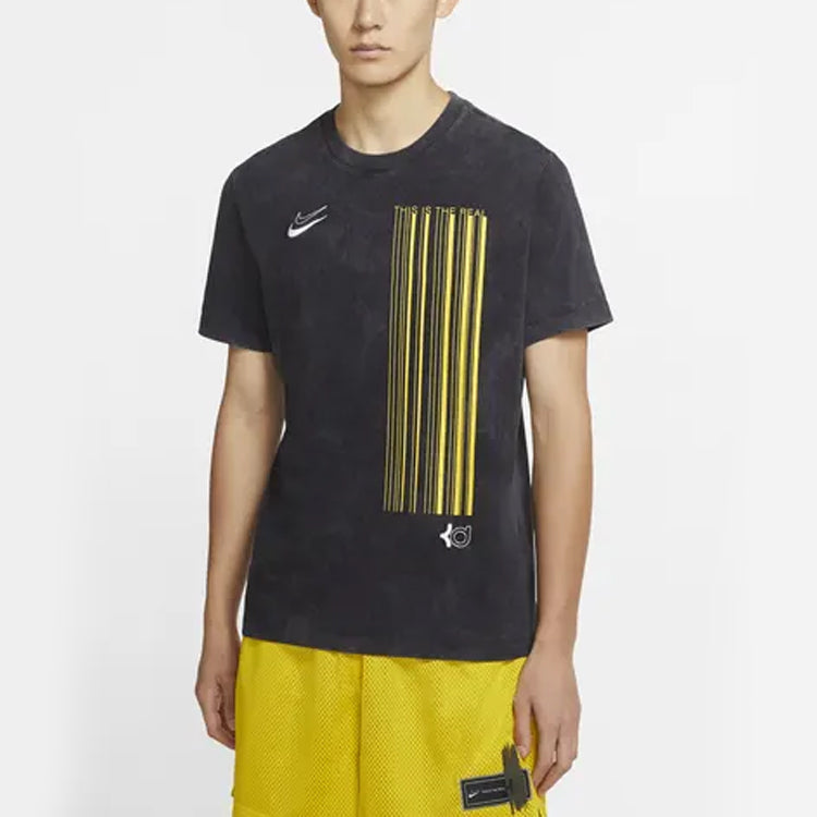 Nike Dri-FIT KD Retro Washed Embroidered Logo Sports Short Sleeve US Edition Black CD1300-010