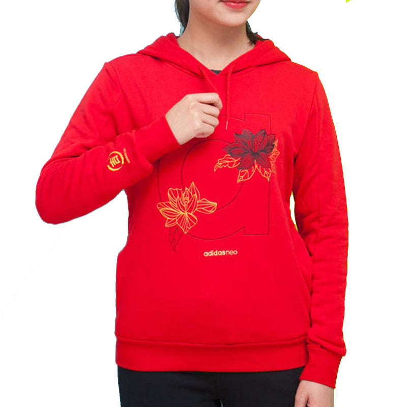 (WMNS) adidas neo Sweat Hd Sports Red DZ7602