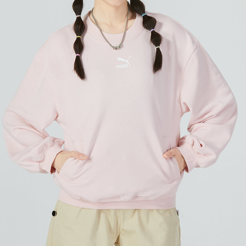 (WMNS) PUMA Graphic Sweatshirt 'Pink' 537518-88
